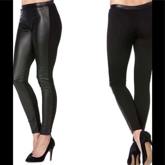 Michael Kors Pants - Michael Kors Faux Leather Panel Leggings